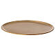 Candle holder plate d. 8 1/4 in gold plated brass satin finish s3