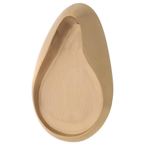 Brushed gold teardrop candle plate 3