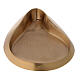 Drop-shaped candle holder plate gold plated brass satin finish s2