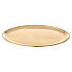 Candle holder plate d. 7 1/2 in polished gold plated brass s3
