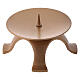Matte gold-colored candle holder with spike and four feet d. 3 3/4 in s3