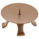 Four-feet candlestick with thin spike gold-colored iron d. 4 1/2 in s3
