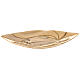 Candle holder plate shiny golden brass leaf candle 9x5.5 cm s1