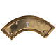 Golden brass curved candle holder plate 30 cm s3