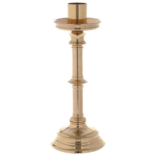 Cylindrical candlestick, turned node, candle holder or spike, h 32 cm 1