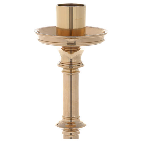 Cylindrical candlestick, turned node, candle holder or spike, h 32 cm 2