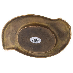 Prato porta-vela asas latãos dourado brilhante vela diâm. 5 cm s3