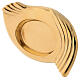Wings shaped candle holder plate polished gold plated brass candle diameter 2 in s2