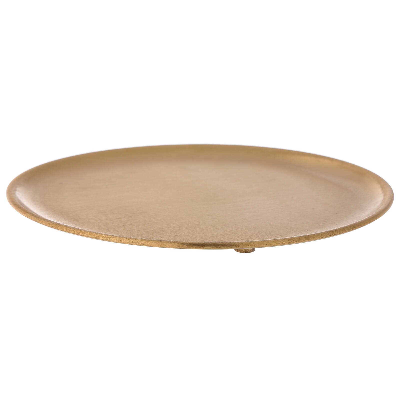 Candle holder plate d. 7 1/2 in gold plated brass satin online sales