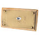 Prato porta-vela rectangular latão dourado brilhante 17x9 cm s3