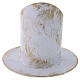 Mitre cutted candlestick white and gold-colored iron shabby chic style d. 2 in s3