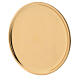 Polished gold plated plate candle diameter 4 3/4 in s2