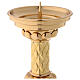 Tischleuchter, wandelbar, Messing vergoldet, zylindrische Form, 36 cm Höhe s3