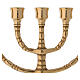 Menorah candelabra 7 lite gold plated brass h 13 3/4 in s2