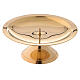 Candlestick in shiny golden brass 14 cm s2