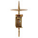 Adjustable golden satin brass candle holder 10 cm s2