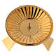 Candleholder in striped golden satin brass 7 cm s2