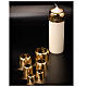 Golden brass follower for candles 4 cm s3