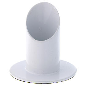 Portacandela in ottone bianco 3 cm