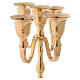 Candleholder with 5 arms in golden brass 20 cm s6