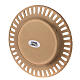 Perforated plate for candles gold plated brass satin finish 4 1/4 in s3
