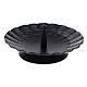 Black iron candle holder with folds diameter 9.5 cm s1