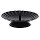 Black iron wave-edged candle holder with jag diameter 12 cm s2