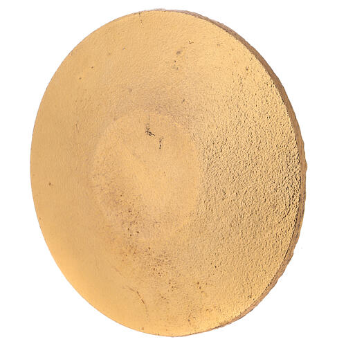Plato portavela nido de abeja negro oro diámetro 14 cm 3