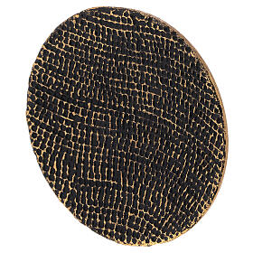 Talerz podstawka świecy aluminium, dek. plaster miodu kolor złoty i czarny, śr. 14 cm