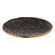 Honeycomb candle holder plate black and gold diameter 5 1/2 in s1