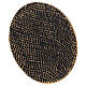 Honeycomb candle holder plate black and gold diameter 5 1/2 in s2