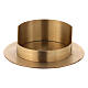 Candle holder with socket 4 in gold plated brass satin finish s1