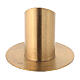 Nickel-plated brass candlestick with satin finish diameter 1 1/2 in s3