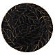 Black and gold aluminium saucer with engraved leaves diameter 14 cm s2