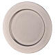 Candle holder plate in nickel-plated brass with a thick rim diameter 21 cm s1
