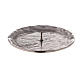 Irregular nickel-plated brass candle plate with 9 cm diameter jag s1