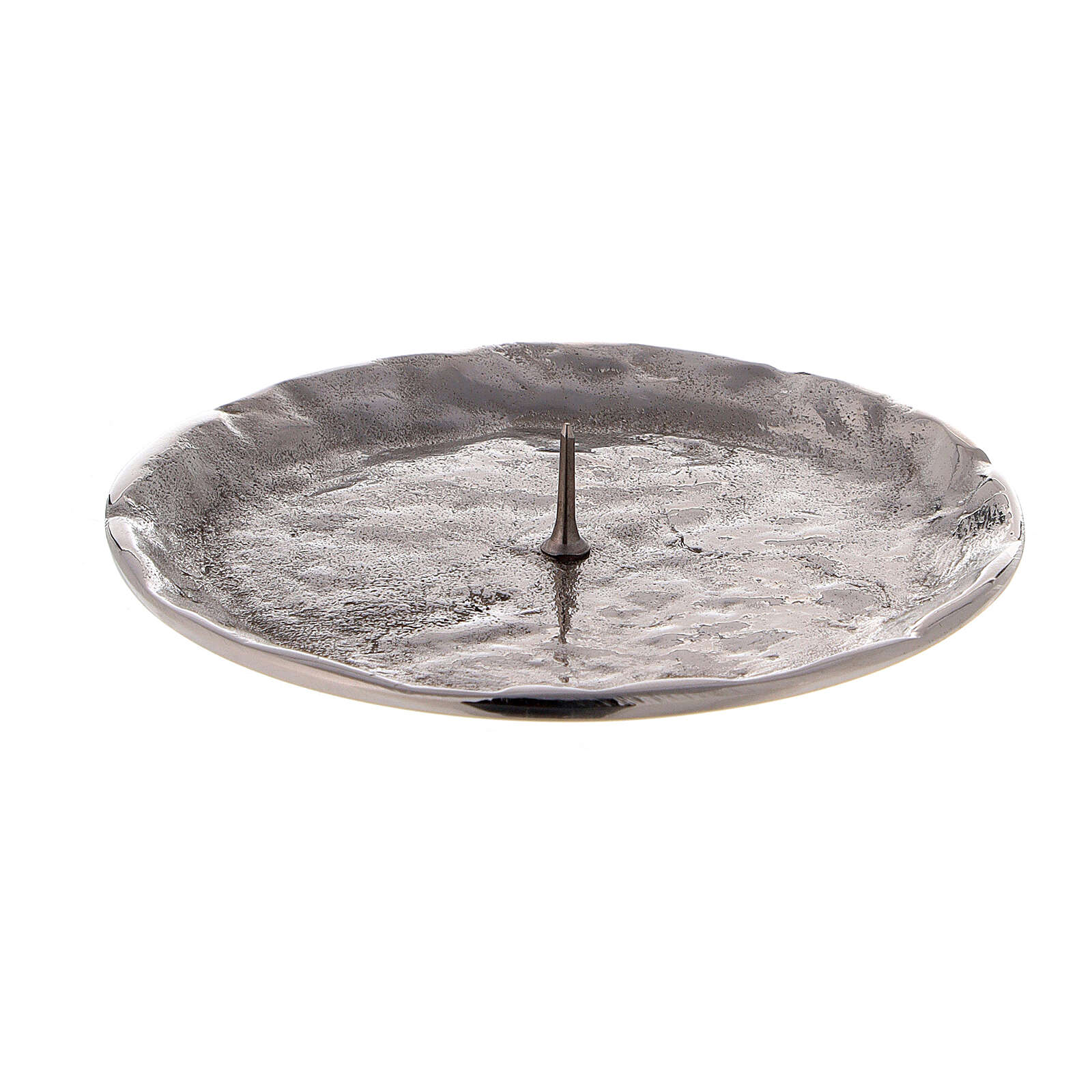 Irregular candle holder plate with spike d. 3 1/2 in online sales on