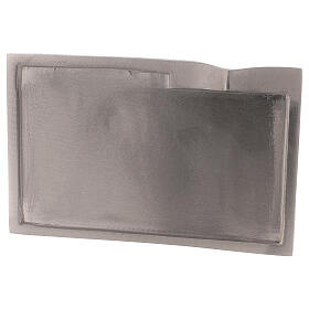 Piatto per candela rettangolare dettaglio rialzato 16x9 cm