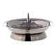 Candleholder with jag in nickel-plated brass 14 cm s1