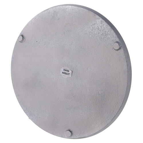 Plato redondo aluminio satinado diámetro 21 cm 3