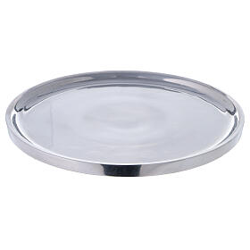 Piatto per candela alluminio lucido 19 cm