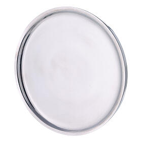 Piatto per candela alluminio lucido 19 cm