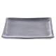 Kerzenteller viereckig 11x11cm satinierten Aluminium s1