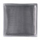 Square candle holder plate in satin finish aluminium 4 1/4x4 1/4 in s3