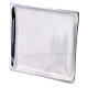 Polished square candle holder plate 11x11 cm s2