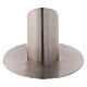 Oblique candle holder in satin nickel-plated brass 3 cm s3