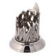 Candlestick with engraved flames nickel-plated brass 1 1/2 in s2