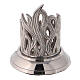 Candlestick with engraved flames nickel-plated brass 1 1/2 in s3