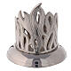 Nickel-plated brass candle holder diameter 6 cm s3