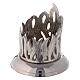 Flame pattern candlestick nickel-plated brass diameter 2 1/2 in s2